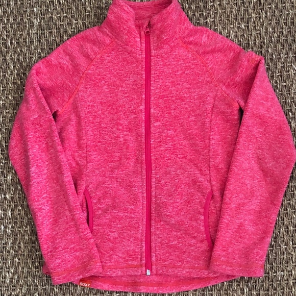 EUC Roxy Harmony Zip-Up Mock Neck Fleece Girls 10 - Picture 1 of 2